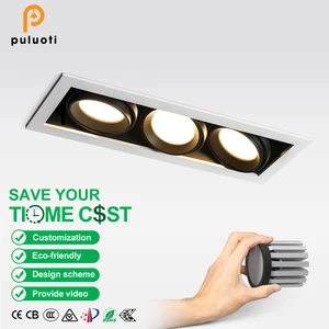 PULUOTI Zigbee COB AR80 Downlight Ceiling Light for Living Room Recessed 15°24°38°60° Adjustable Aluminum Spot Lights