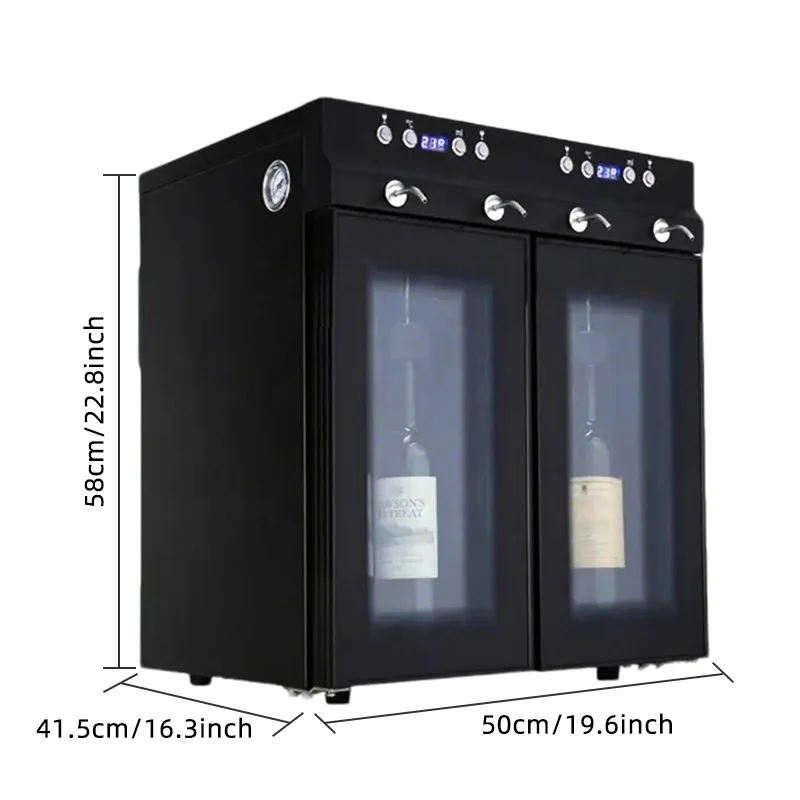 Vanace Argon Preservation LED Touch Screen Multiple Smart 4 Bottles Red Wine Dispenser