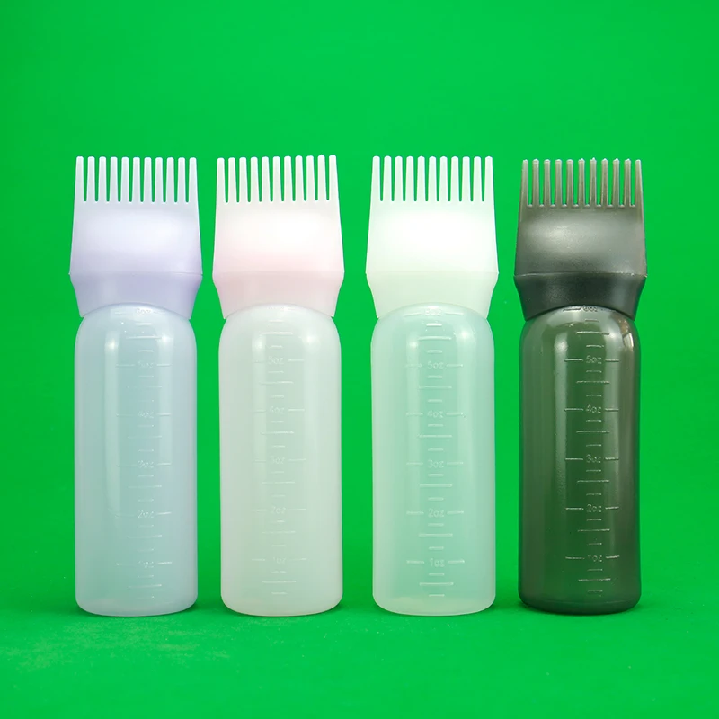 product factory directly sell hairdressing tools hair dye bottle hair care bottle transparent shampoo bottle with comb-27