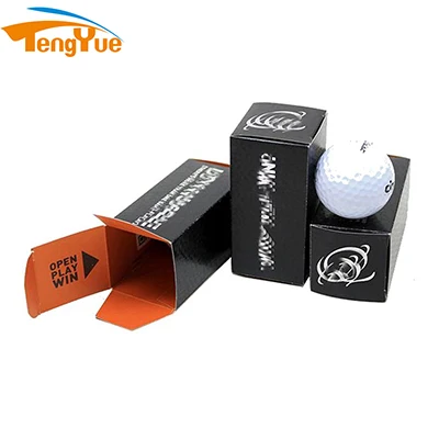 Custom Logo Printed Recycled Kraft Paper Golf Ball Packaging Gift Box  With Foam Paper Insert for Dozen Golf Balls&Cricket Ball