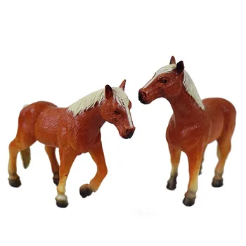 Pvc Solid Simulation Animal Model Toy Sets wild horse Farm Animals Accessories Figurines Toys Set