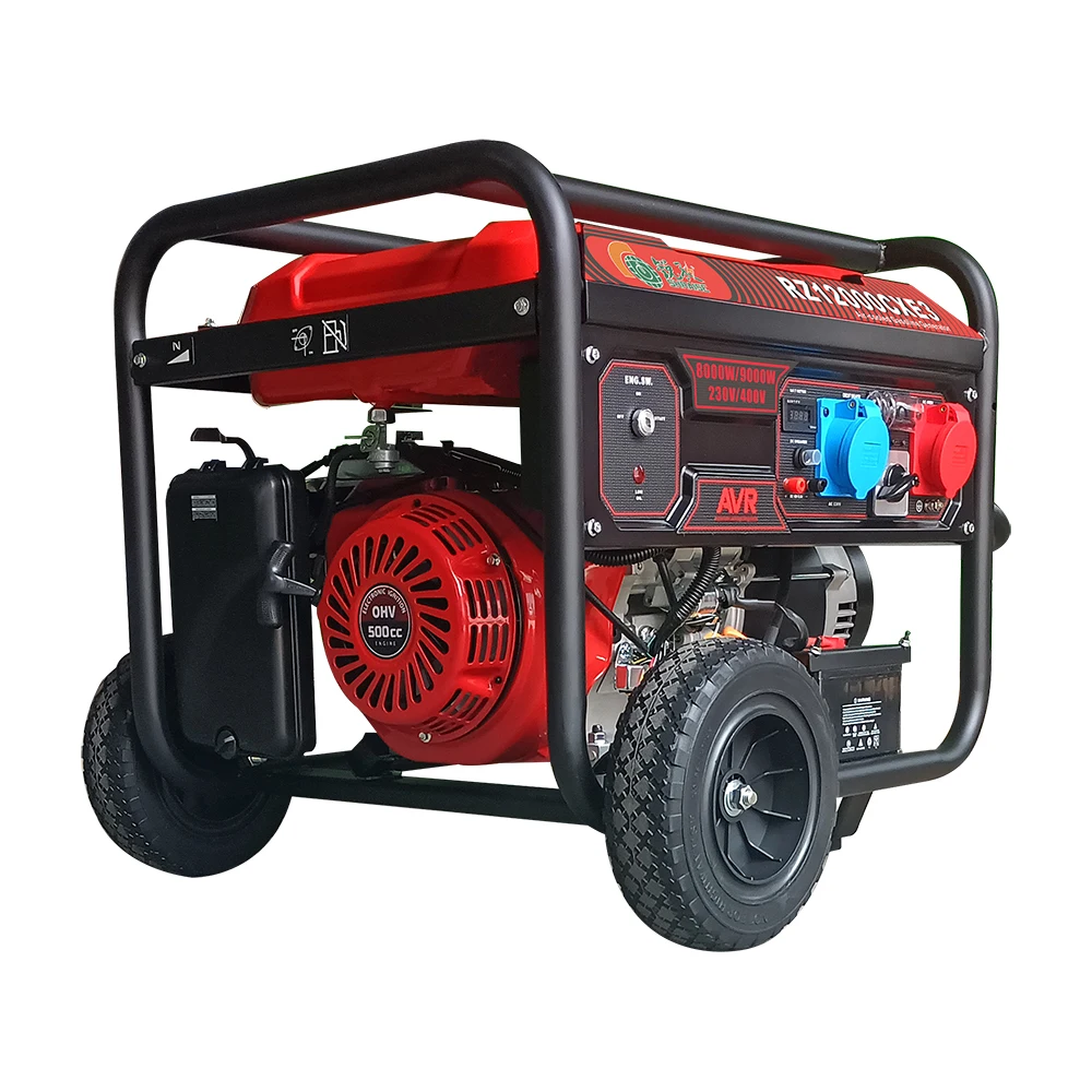 China Factory  Gasoline Engine Generator 2500 2.5kw 3kw 168F-1 Portable Gasoline Generator Manual With Wheels
