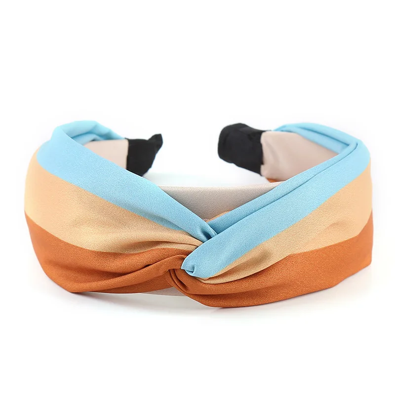 
 2020 Модная красочная тканевая повязка для волос с узлом  