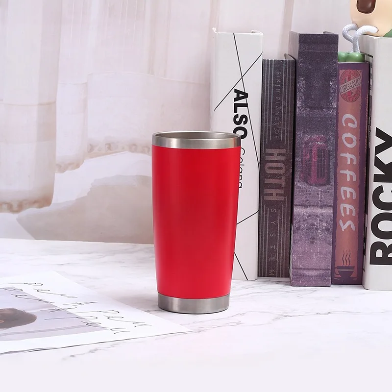 20oz Vacuum Insulated Stainless Steel Tumbler Double Wall Travel Coffee Mug Custom Logo Wholesale Hot Cold Ice Beverages