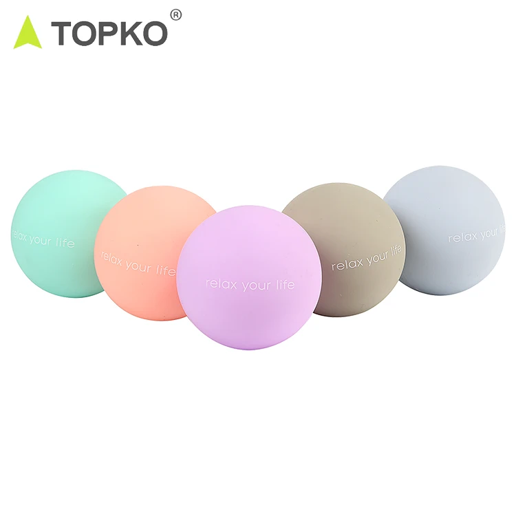 TOPKO Custom Logo From 50 Pcs Wholesale Eco Friendly Private Label Physical Therapy Silicone Massage Ball Set
