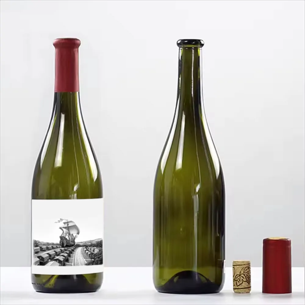Eagle Cork Finish Burgundy Shape Wine Bottle 187ml-750ml