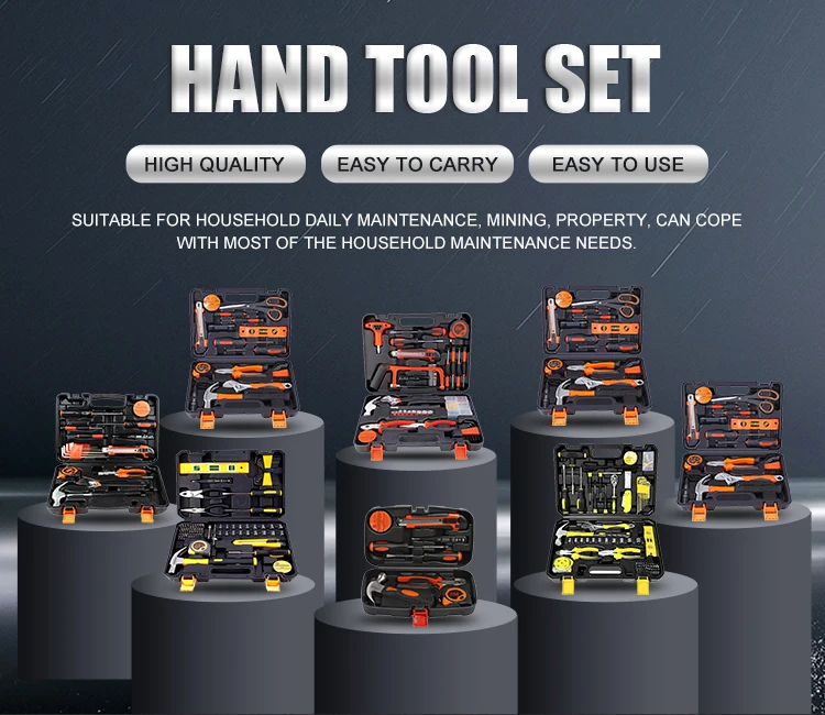 Wholesale professional 108pcs household general tool set combination kits durable home repair toolbox mechanical tookit