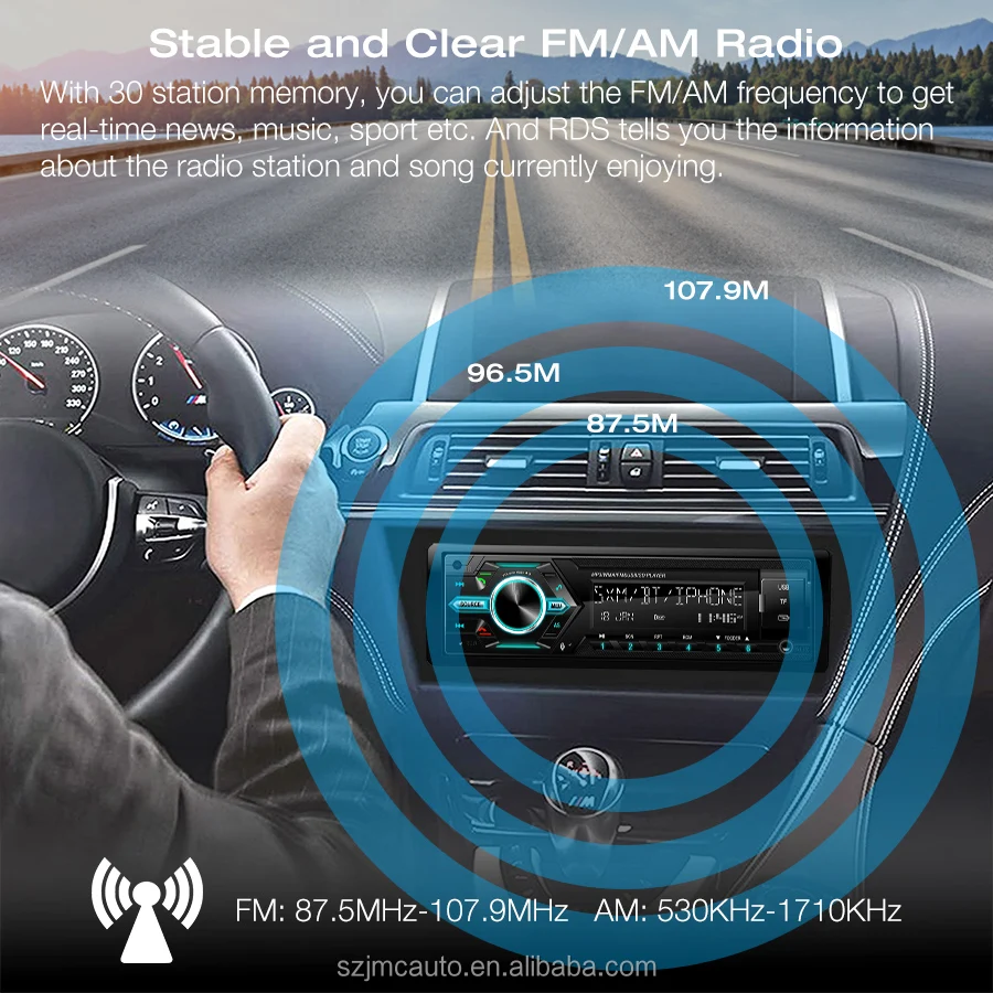 JMC Updated Version Digital Media Receiver 7 Colors Button Changing Car Radio 1 Din Car Mp3 Player Audio Stereo Head