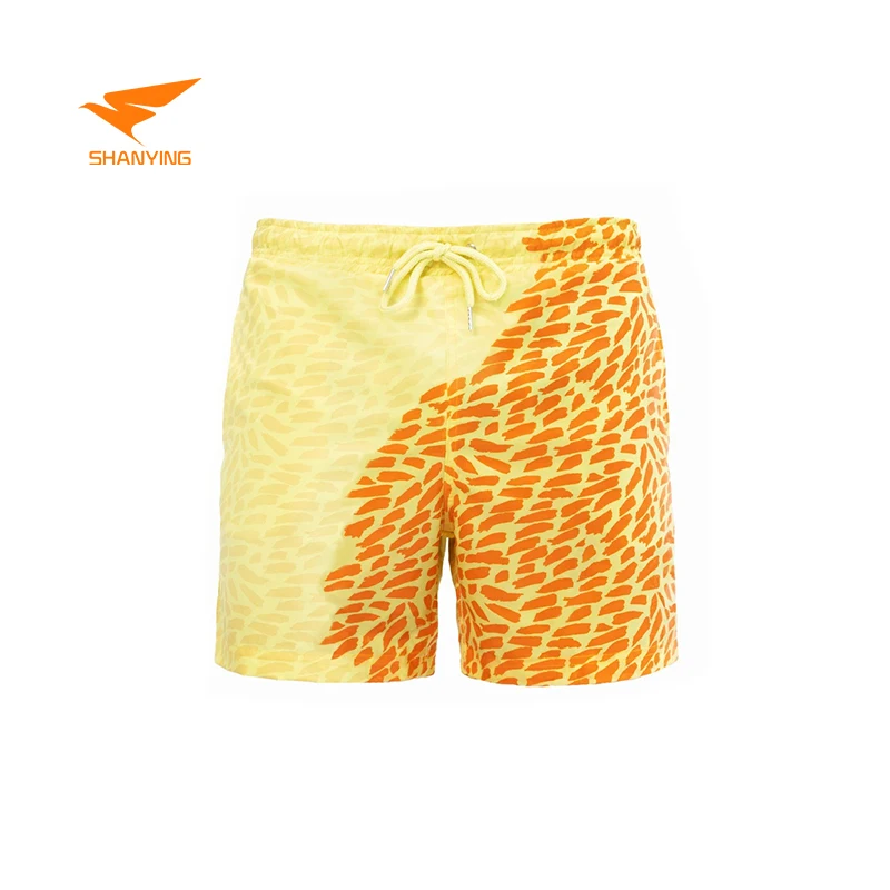 Men Female Color Changing Shorts Magical Change Discoloration Shorts Swimming Pants Quick Dry Beach Trunks Shorts753_voghion.com
