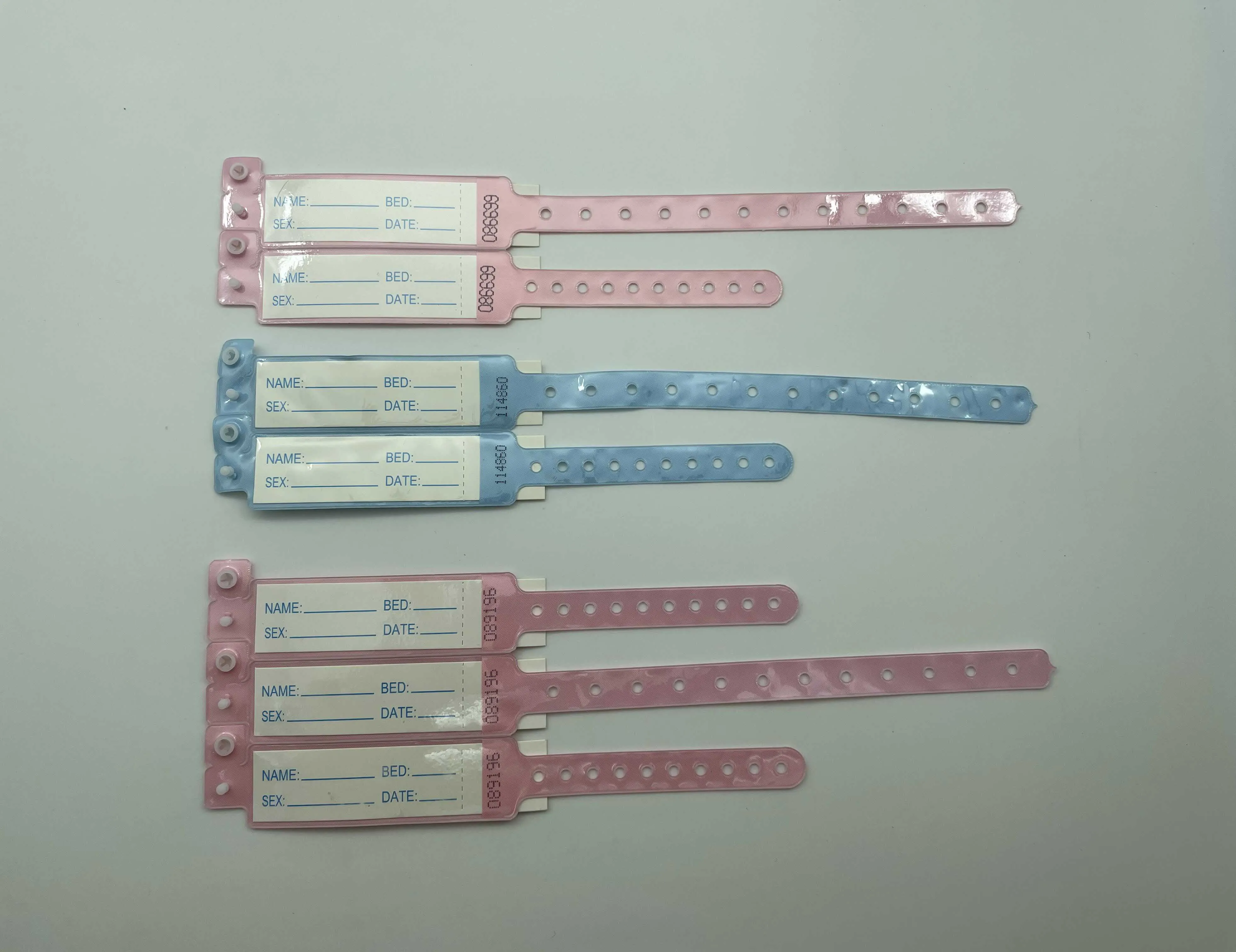 Mother-Infant Identification Bracelet ID Band Medical Grade PVC Wristbands factory