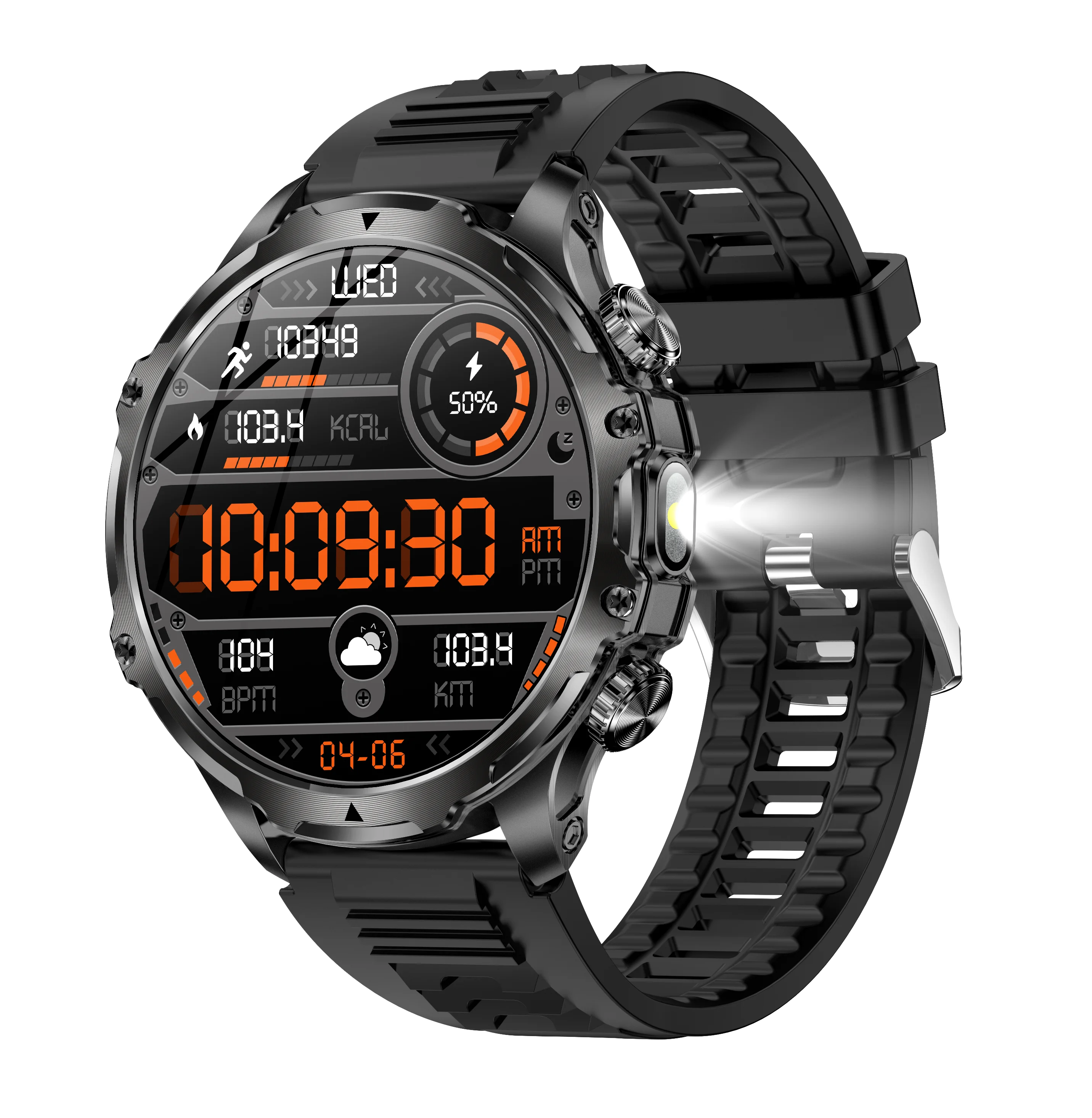 AK75 Smart Watch uomo cardiofrequenzimetro Full Touch Screen Sport Fitness  Outdoor Smartwatch 2024 per Android IOS