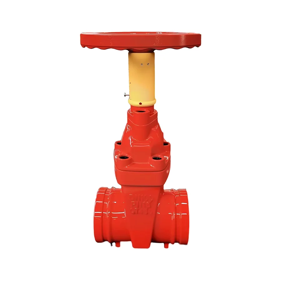 WRAS Approved Manual Grooved Gate Valve Openness Indicator Ductile Iron Fully Lined Rubber (NBR/EPDM) Fire Protection Water