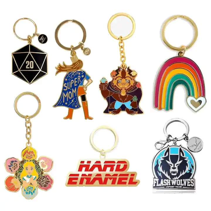 Wholesale Free Sample Custom Keychain Key Chain Parts Steel Metal Custom Flat Round Shaped Custom Key Ring
