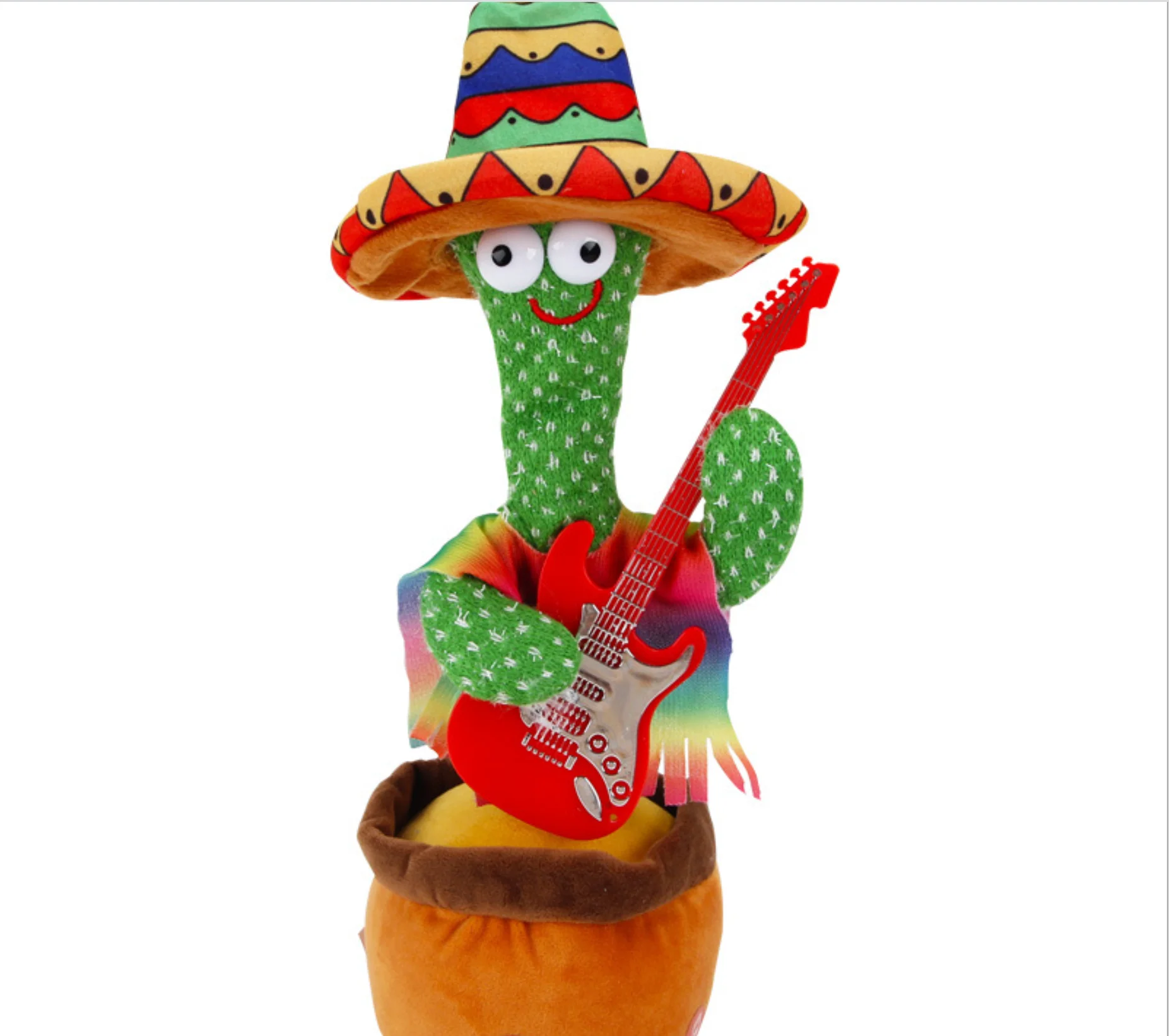 Рождественский танцующий кактус может говорить, петь и скручивать, очаровательные плюшевые игрушки