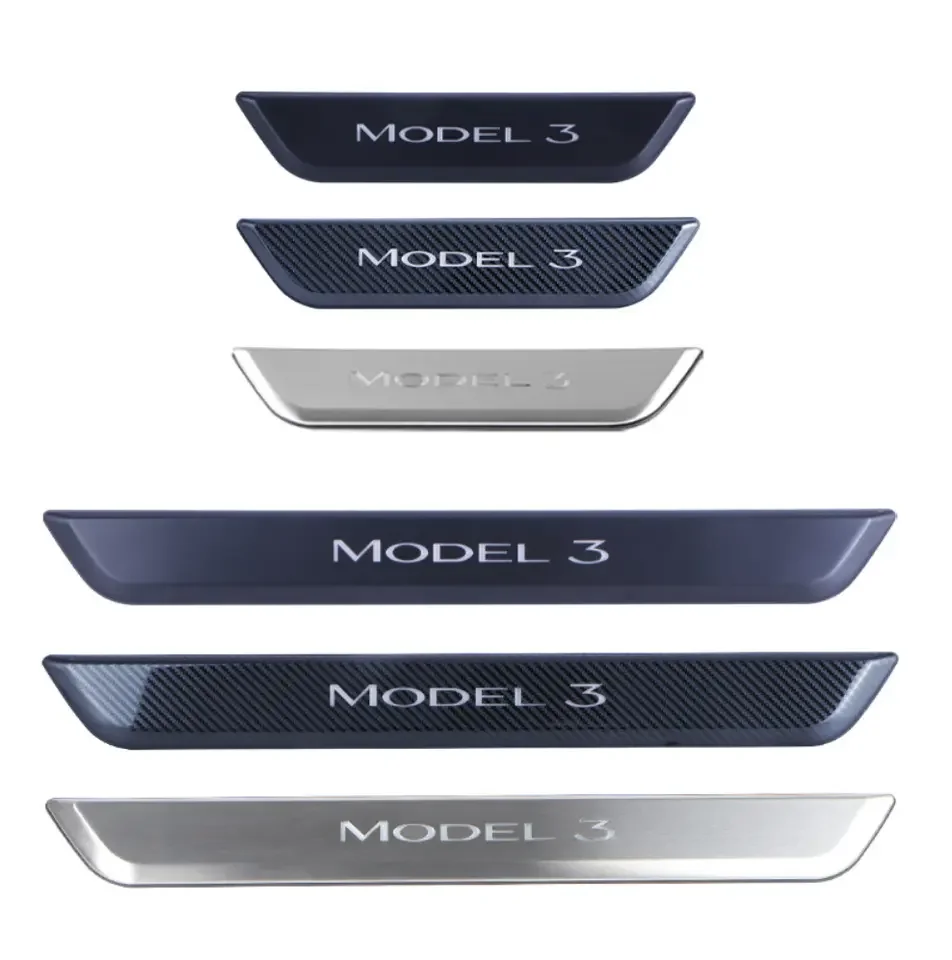 Tesla Model 3/y Car Led Light Door Sill Plate Pedal Wireless