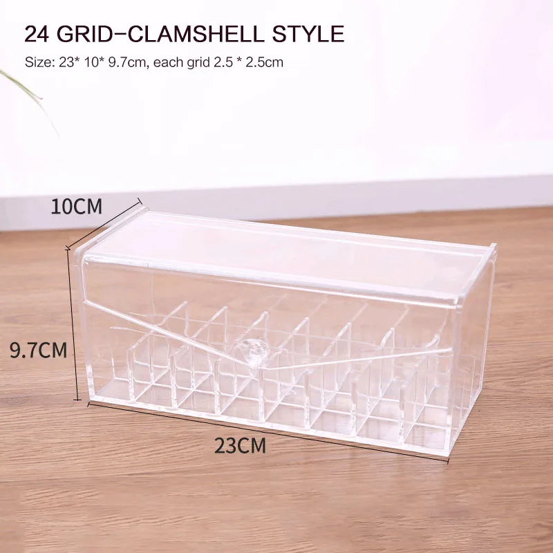Transparent Acrylic Multi Orifice 24 Lipstick Rack Household Cosmetic ...