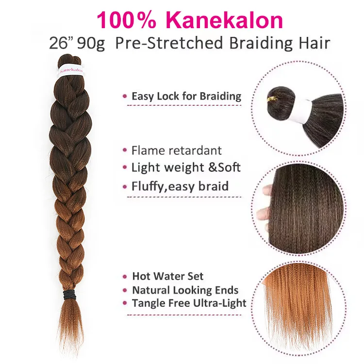 Julianna-extensiones de pelo con degradado Ez, accesorio de