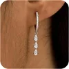 Full rhinestone tassel eardrops[KWhite]