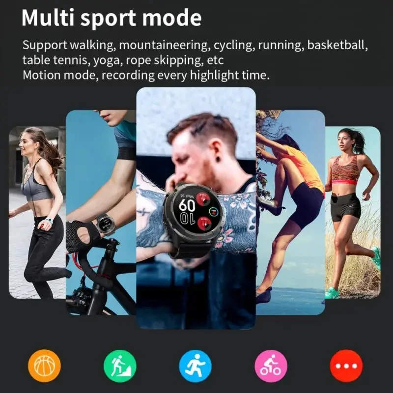 NX9 Smart Watch for  Calling 24h Sports IP68 Waterproof Blood Pressure Heartbeat Monitor 400mAh Battery Quartz