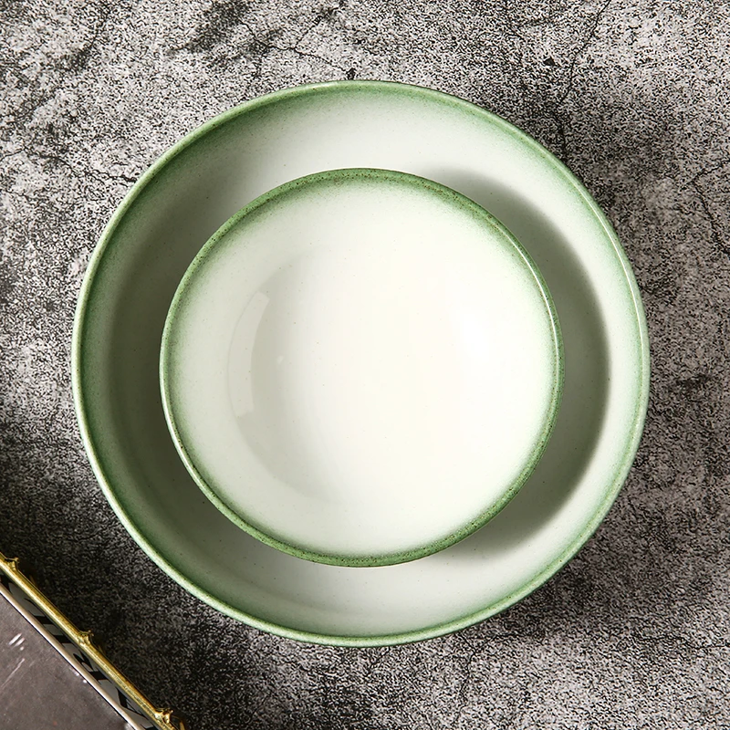 WEIYE Customized Oval Ceramic Bowl Salad Glaze Irregular Bowls Fruit Deep Plate Wholesale Porcelain Mexican Dinner