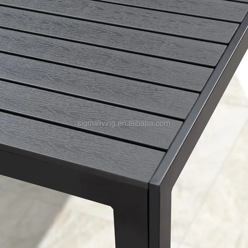 New arrival outdoor patio furniture rectangular dinning table folding chair dinning sets