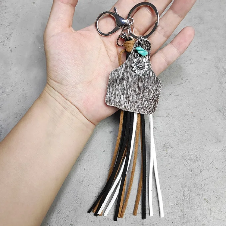 Western Wooden Keychain Cow Sunflower Cactus Key Chain Ring Purse Bag  Backpack Charm Car Pendant Earbud Case Cover Accessories Gift - Temu Italy