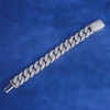 Chaîne cubaine en or 10k avec diamants de laboratoire de 20 mm