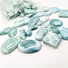Gems Factory Wholesale Natural Loose Gems Larimar Tumbled Crystals For Jewelry Larimar Cabochons