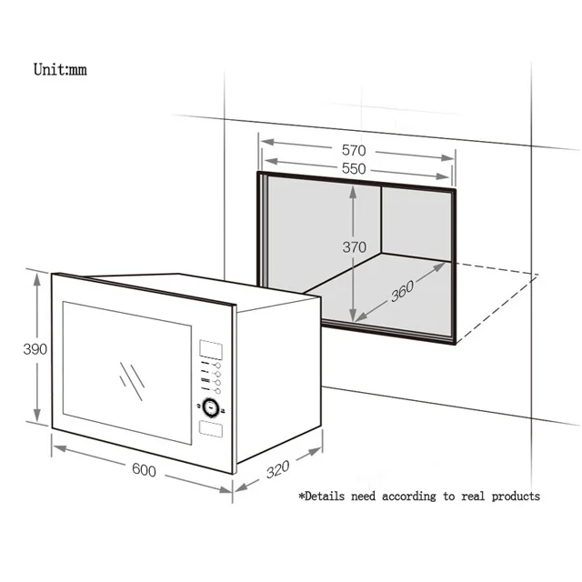 28l home embedded electric oven 110