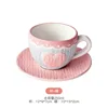 Juego de taza y plato de punto en relieve w173113
