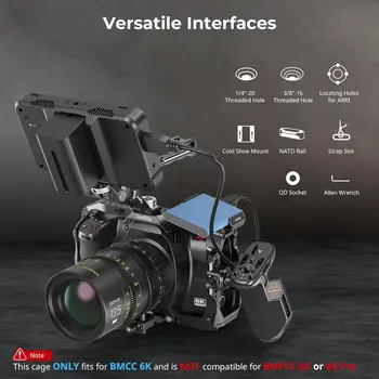 SmallRig Camera Cage Basic Kit for Blackmagic Design Cinema Camera 6K, Full Cage for BMCC 6K- 4574 detail image