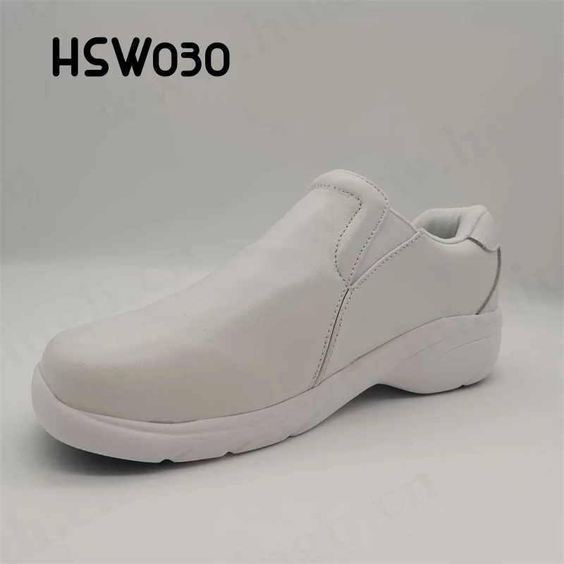 Rwh,anti-smash Full Leather White Safety Shoes Popular in USA Shock Resistant EVA+rubber Outsole Static-proof Work Shoes HSW030