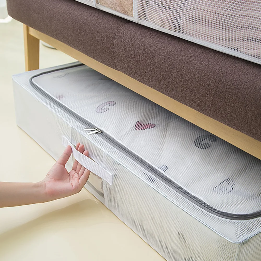 Underbed Storage Boxes Lid Bins Acrylic Fabric Storage Containers Under Bed Bags For Shoes