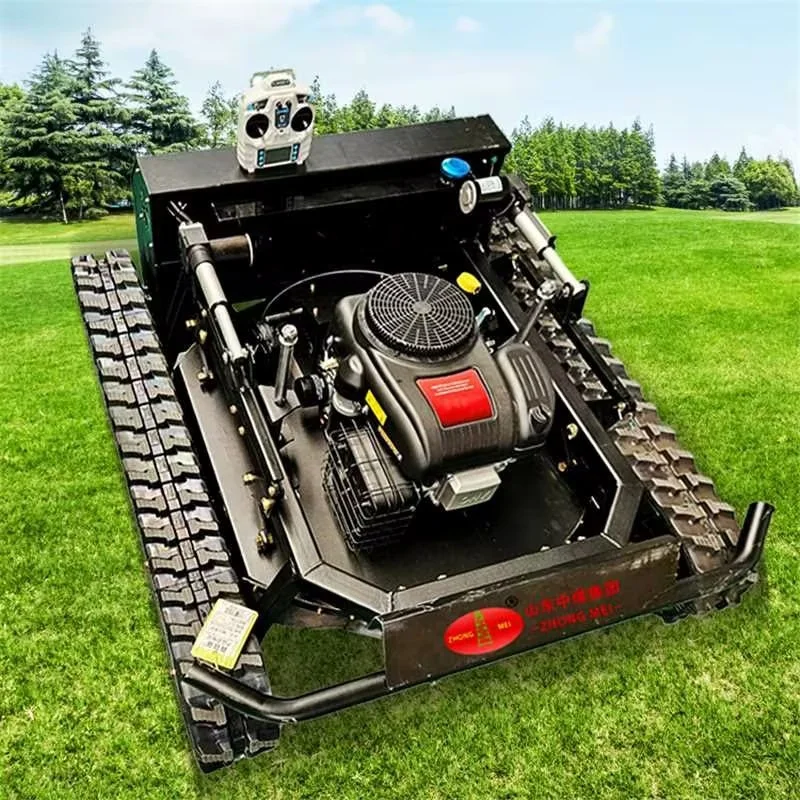 High Efficiency Crawler Robot Lawn Mower with Rubber Tracks
