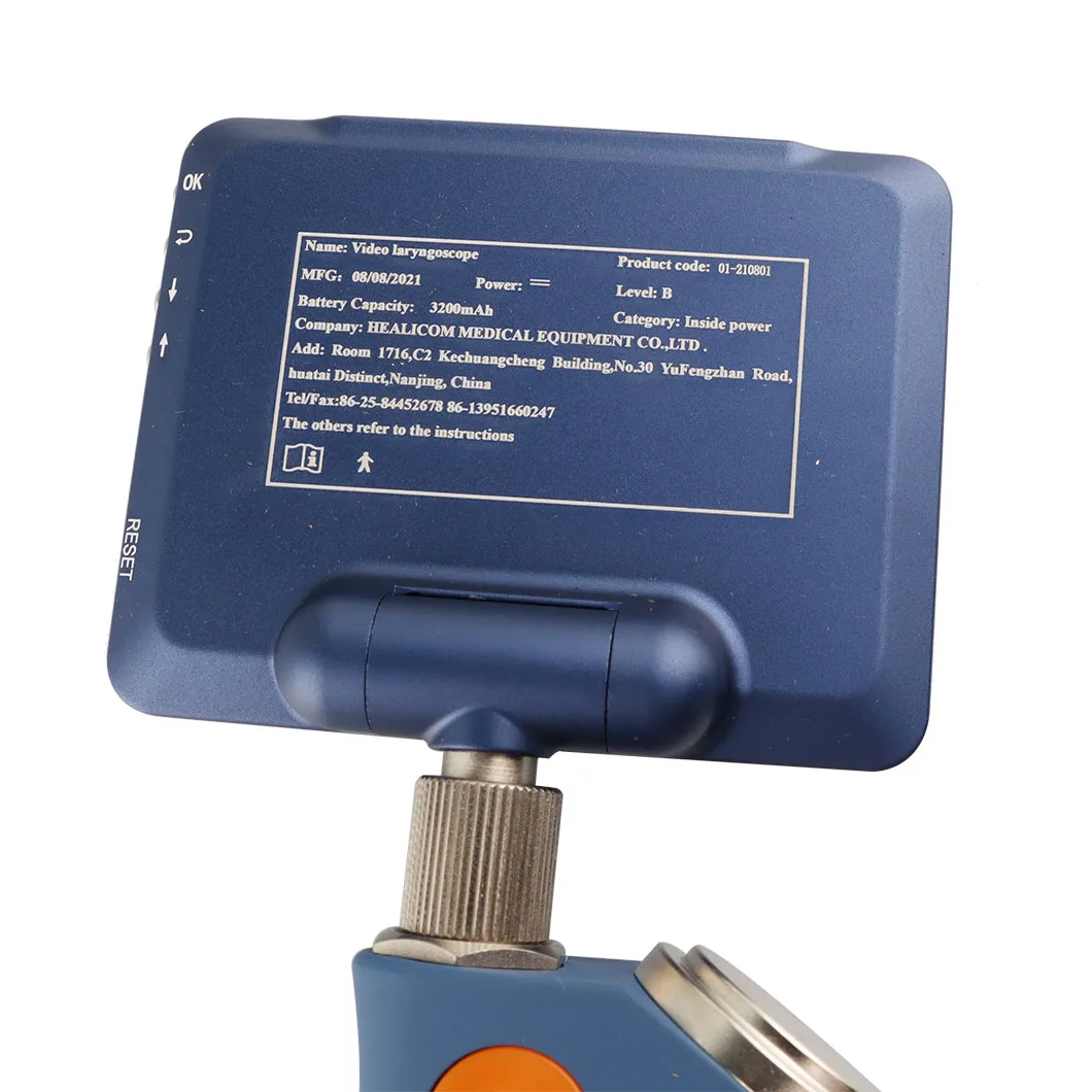 Hospital Medical 3inch Touch Screen Portable Fiberoptic Reusable Video Laryngoscope