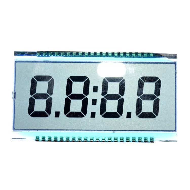 Customized 40 Pin TN 4 Digits Segment LCD Display For Fuel Dispenser