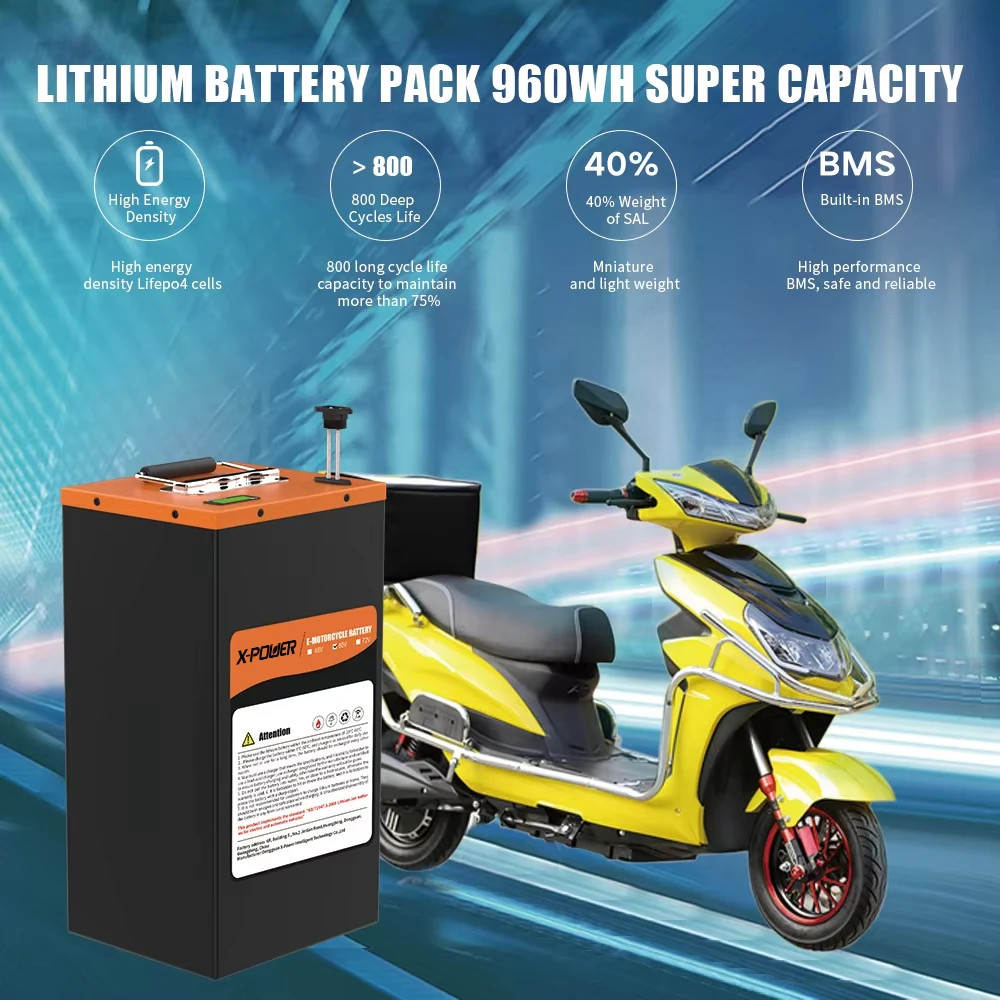 EU US Stock 48v Lithium Battery Harley Electric Scooter Battery 60v 72v 30ah 120ah Electric Motorcycle Battery