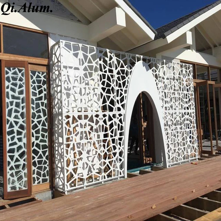 Customized laser cutting Facade Panel Perforated Aluminum PVDF coating wall Cladding Panels