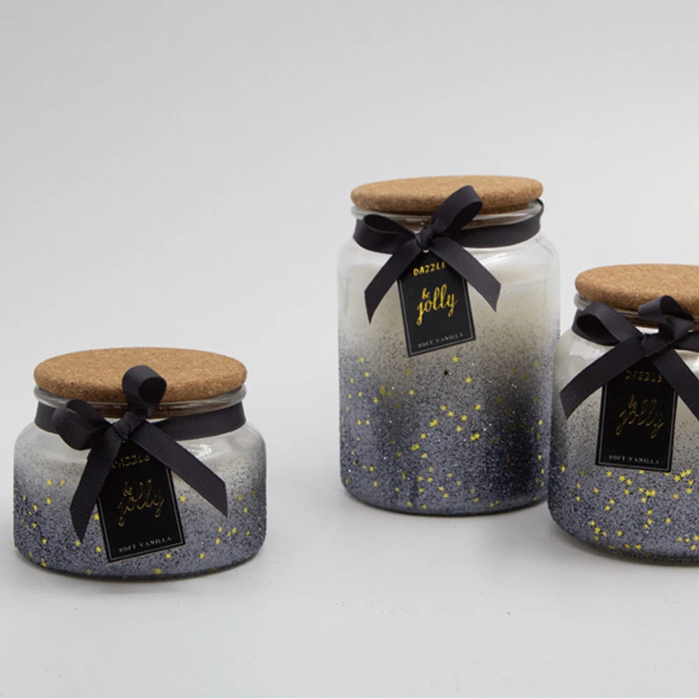 Create Your Own Candle Luxury Glittered Glass Paraffin Wax Candles