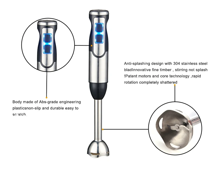 Blender Set Powerful Hand Mixer 1000W Multi-Purpose Immersion 8 in 1 Metal Blender Hand Stick Blender