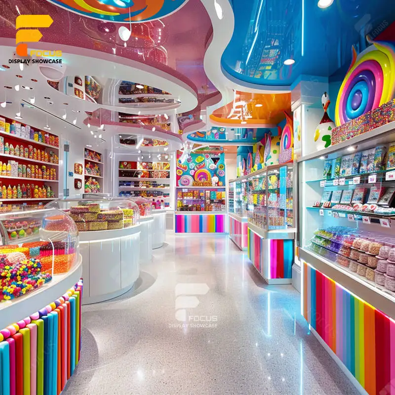 Candy Display Store Candy Display Shelf Chocolate Shop Decoration Candy ...