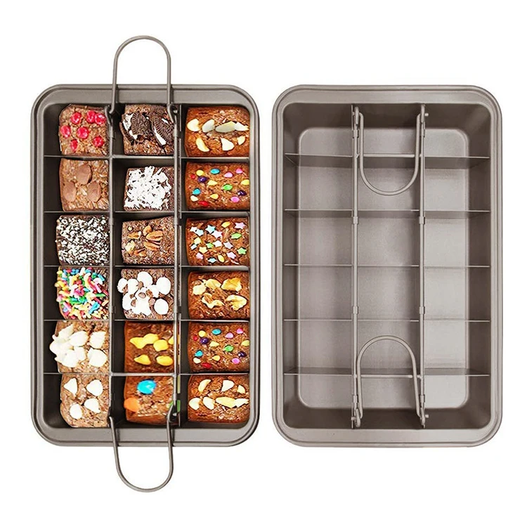 Baking Brownies Silicone Molds  Brownie Baking Pan Dividers - Food Grade  Pan - Aliexpress