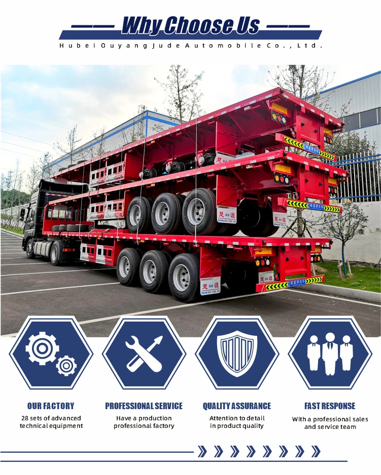 Oyjd Truck Mature Process Flatbed Trailer With Outrigger 20 Ton