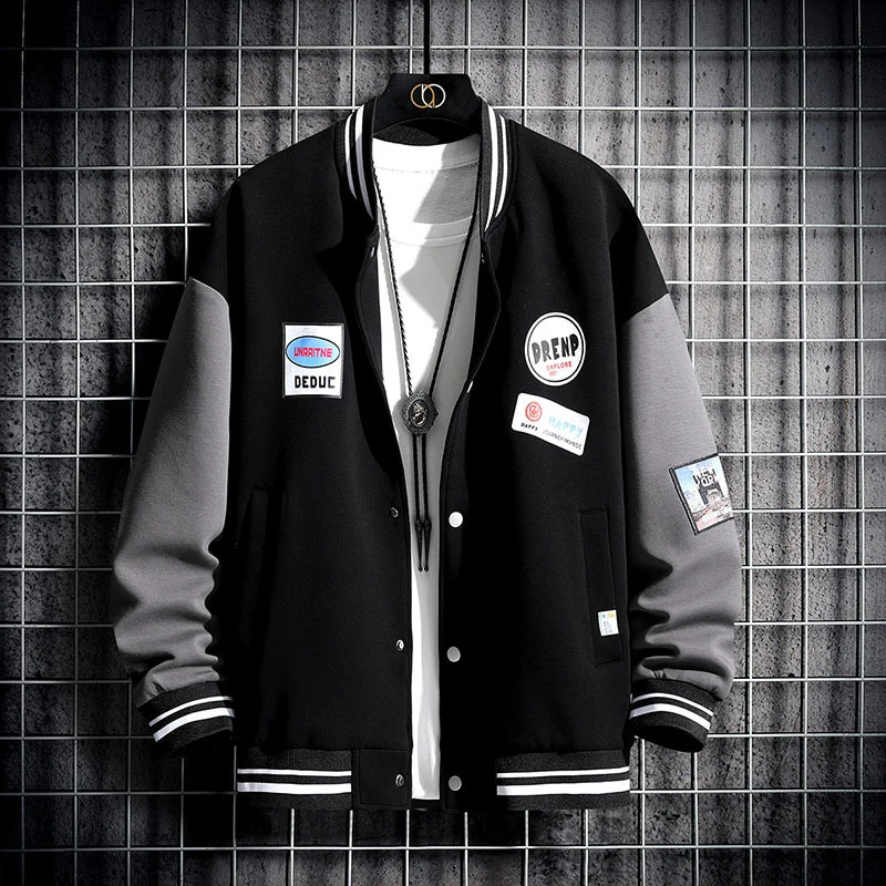 men's casual baseball style jacket