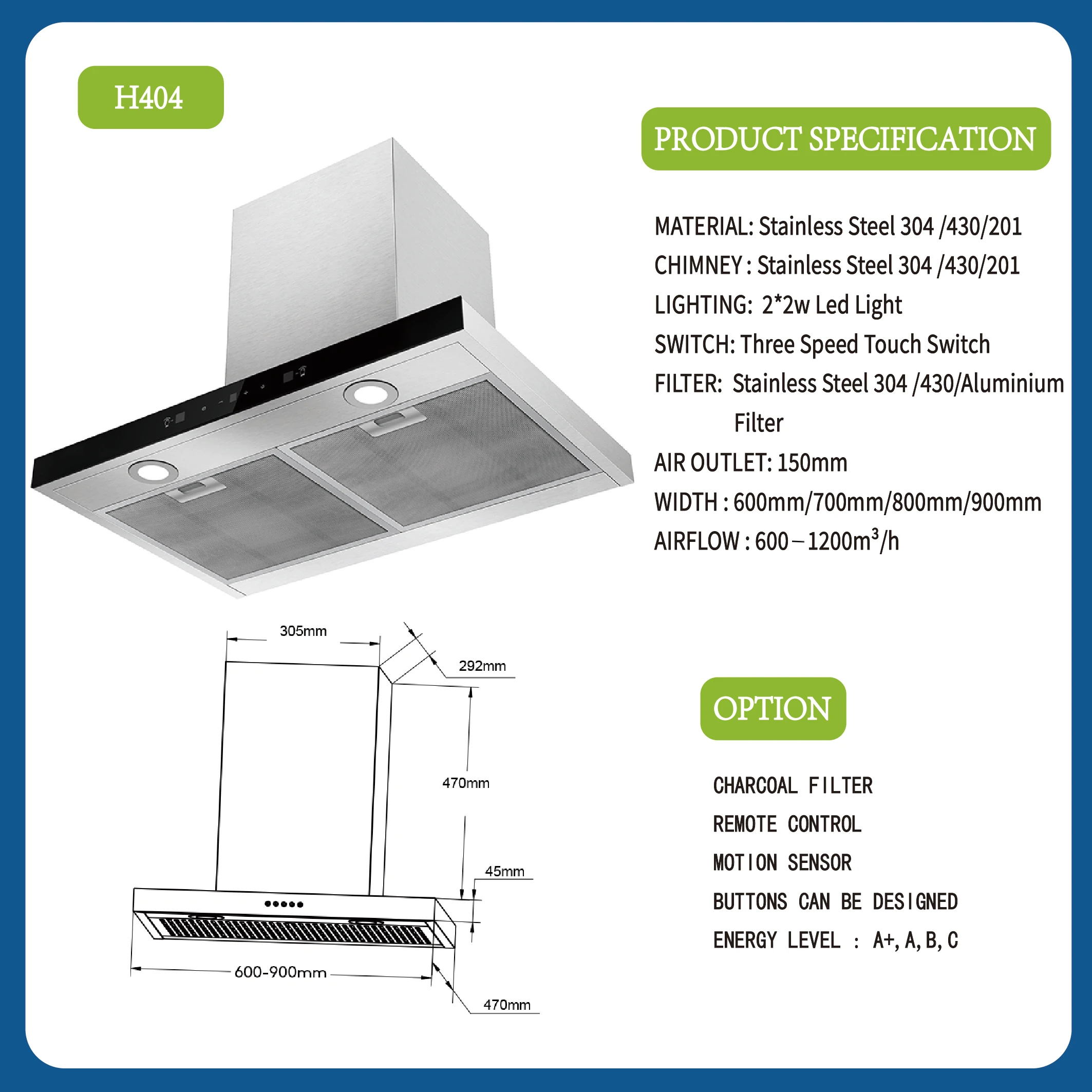 Cooker Hoods Factory Supplier Ce,Cb 900mm Chinese Smart Kitchen Exhaust