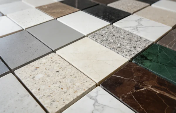 Quartzite slab - hardest natural stone requiring constant water cooling