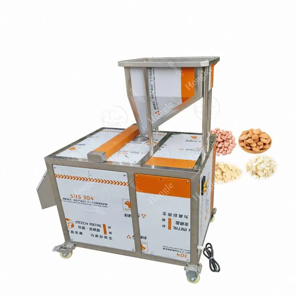 Automatische 300 kg Per Uur Pinda Almond Noten Snijmachines Pindas Almond Snijden Machines