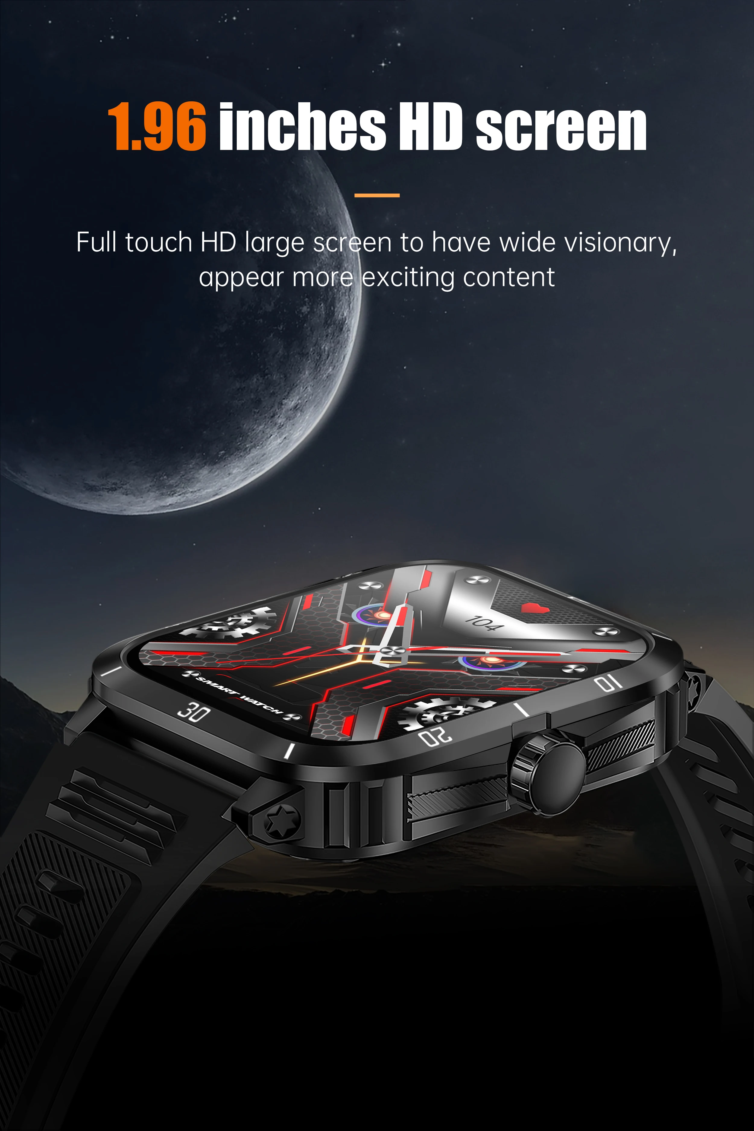 Chinese factory supplier supply Kt71 Outdoor Smartwatch 1.96inch Bt Call 30m Waterproof Sleep Monitoring Sport Smart Watch For Men 2025 - Buy Kt71 Smart Watch 3atm Waterproof Smart Watch sports Smartwatch For Men