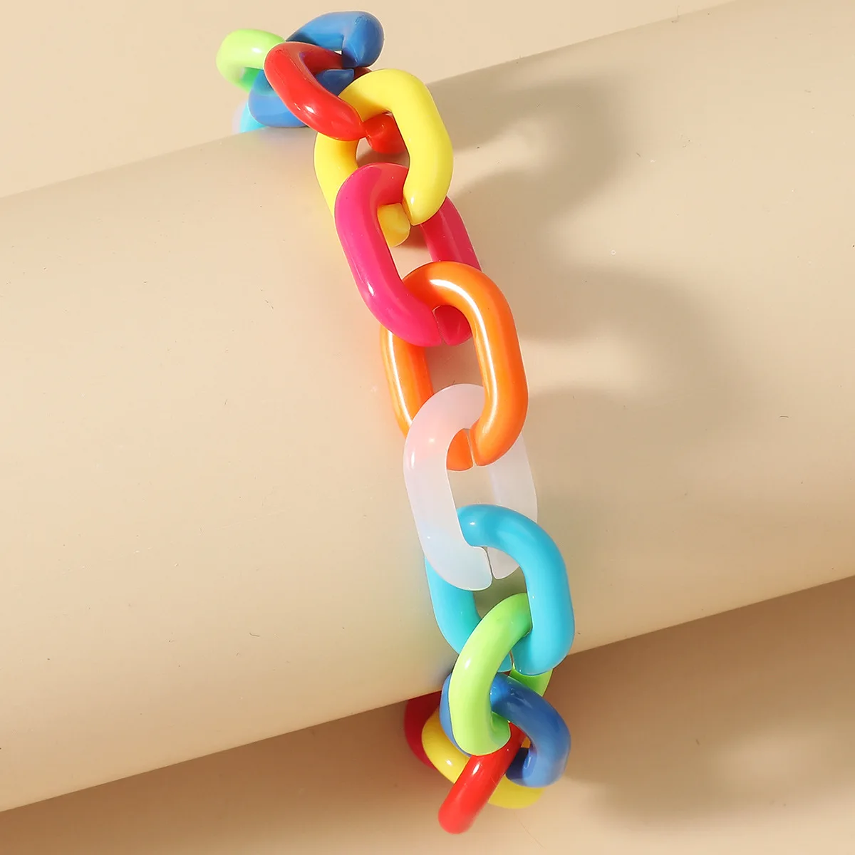 INS Style Korean Version Simple Emo Accessories Bracelet Pour Femme Fun Candy Rainbow Bracelet for Women