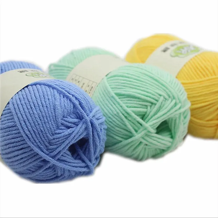 Eco-friendly Crochet Yarn Baby Milk Cotton Cloth Knitting Yarn Crochet ...